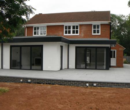 Rear view of finished property 